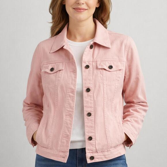 Ralph Lauren Jackets & Blazers - Ralph Lauren Lauren Jeans Co Pink Denim Jacket Womens Medium Classic
